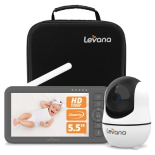 Levana Nala Video Baby Monitor No WiFi, 1080P PTZ Camera, 5.5”1080P Monitor, Night Vision, 1000ft Range, 5000mAH Battery, Carrying Case, 2 Year Warranty