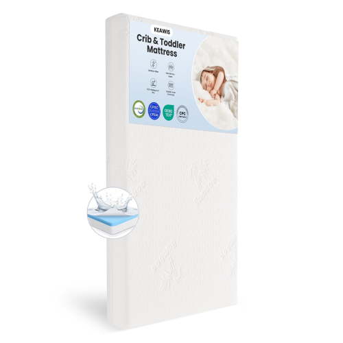 Memory Foam Crib & Toddler Mattress: Dual-Sided Soft Cribs mattresses for Waterproof - 52" x 27.6" x 5" - Breathable - Bamboo Toddler Bed Mattress Fits Baby and Kids