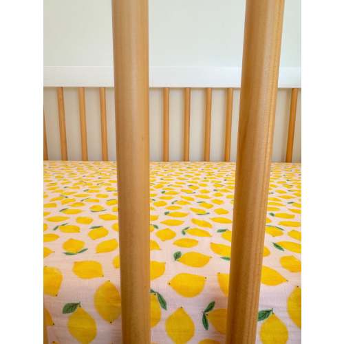 Lemon Sorbet / Muslin Crib Sheet