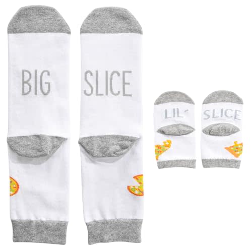 iAOVUEBY Dad & Baby Matching Socks - Cotton Daddy & Baby Pizza Socks, Men's & Boys' Gift Idea for Fathers Day, Birthday & Christmas