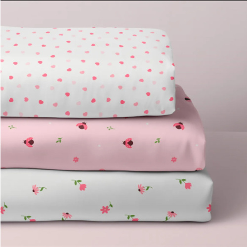 Blush and Bloom Printed Fitted Sheet Set