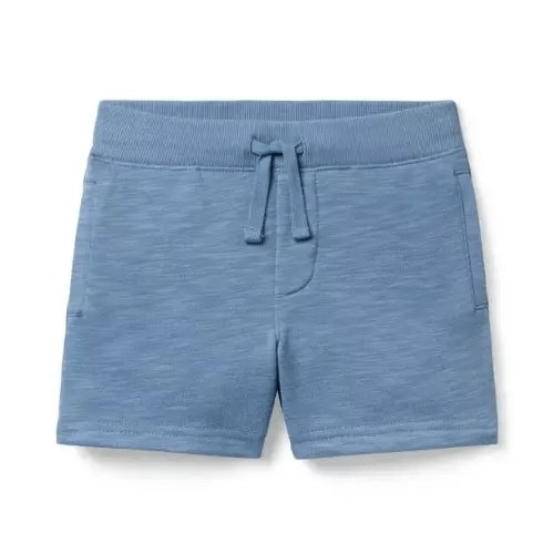 Boy Pebble Blue French Terry Pull-On Short by Janie and Jack