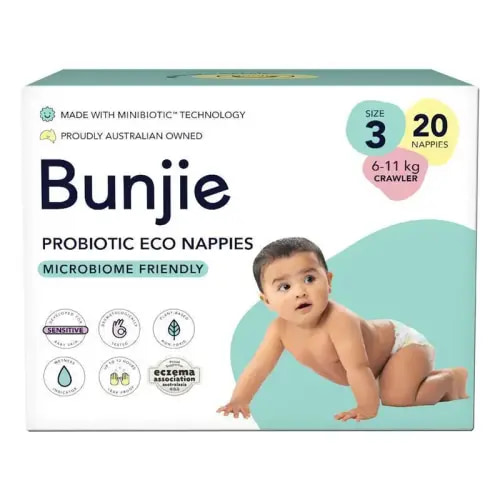 Buy Bunjie Probiotic Eco Nappies Size 3, 6-11kg, 20 Pack online at Chemist Warehouse