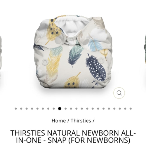 Thirsties Natural Newborn All-in-One: Snap Closure (for newborns)