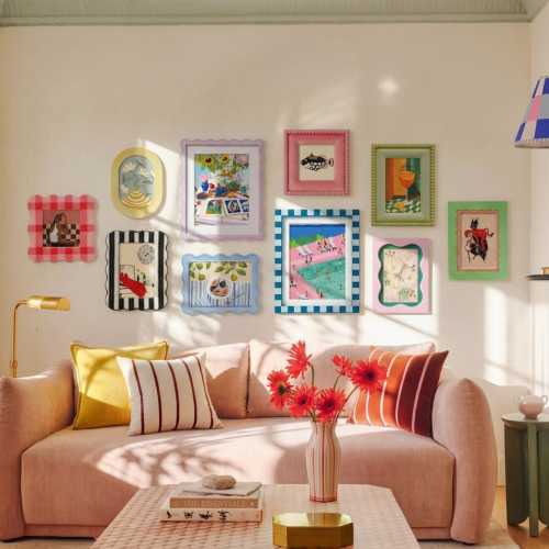Funky Eclectic Mix Picture Wall Frames Collection, Gallery Wall Frame Set, Cute Aesthetic Wall Decor for Bedroom Living Room (Single/Set)