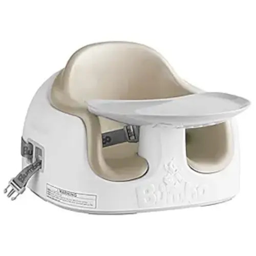 Bumbo 3-in-1 Multi-Seat for 6 to 36 Months, Travel Baby Feeding & Play Floor Seat, All-in-One Portable Booster with Tray & Toddler High Chair, Taupe