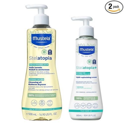 Mustela Stelatopia Eczema-Prone Skin Bath Time Gift Set, 2 Items