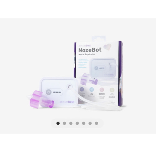 Dr. Noze Best NozeBot Electric Baby Nasal Aspirator - Designed by a Pediatric ENT for Safe, Gentle Congestion Relief - Rechargeable, Portable & Easy to Clean Nose Sucker for Infants and Toddlers