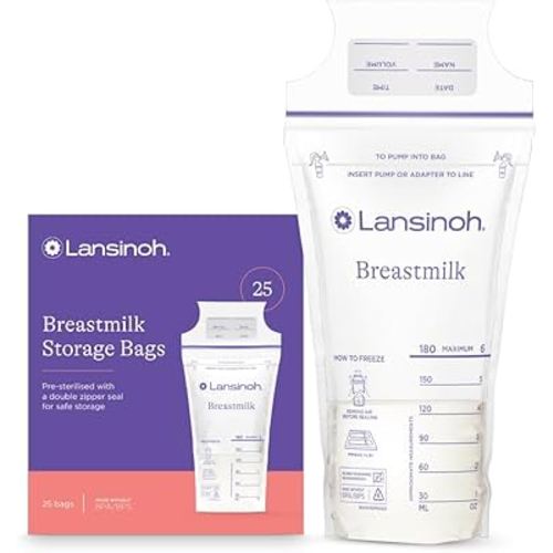 Lansinoh Breastmilk Storage Bags, 25 Count