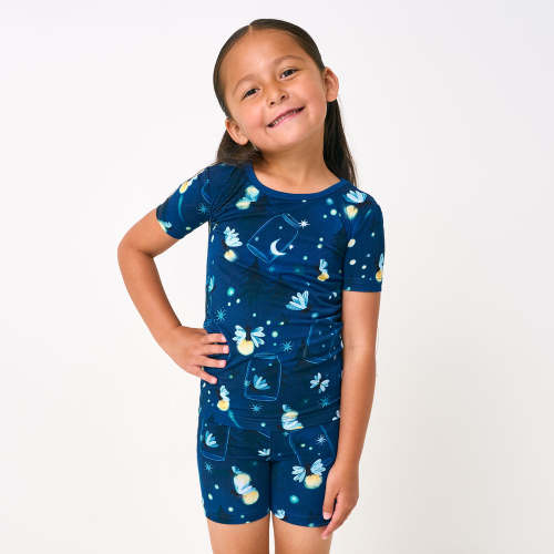 Firefly Glow Two-Piece Short Sleeve & Shorts Pajama Set | Little Sleepies
