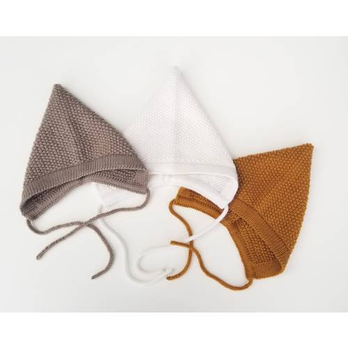 Merino Wool Pixie Bonnets. Retro Style Pixie Bonnet. Baby Pixie Bonnet. Toddler Pixie Bonnet. Unisex Toddler Bonnet. Neutral Color Bonnet.