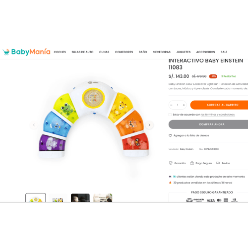Juguete Musical Para Bebé Interactivo Baby Einstein 11083