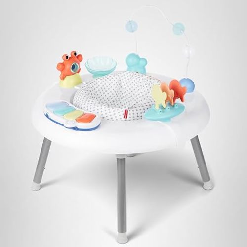 Skip Hop Baby Activity Center: Interactive Play Center with 3-Stage Grow-with-Me Functionality, 4mo+, Silver Lining Cloud