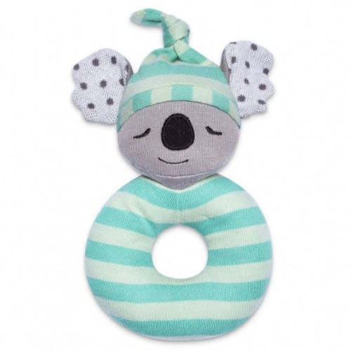 Organic Farm Buddies Teething Rattle - Kozy Koala – Baby Joy Canada