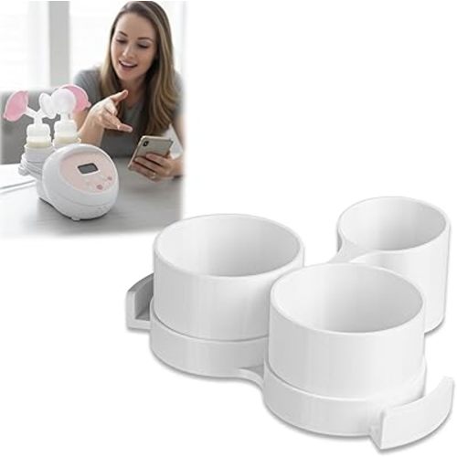 Bottle & Hose Holder for Breast Pump (Older Models/Round Hole), Fit S1 S2, Organize and Simplify Your Pumping Journey, Ideal Gift for New Moms (White)