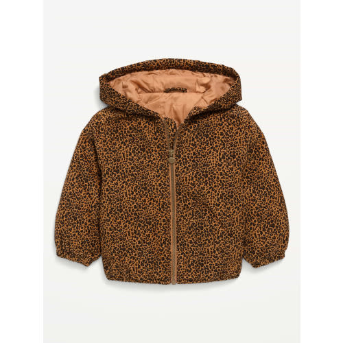 Printed Corduroy Full-Zip Hoodie for Toddler Girls
