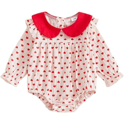 Cute heart- print red, 3-6mo