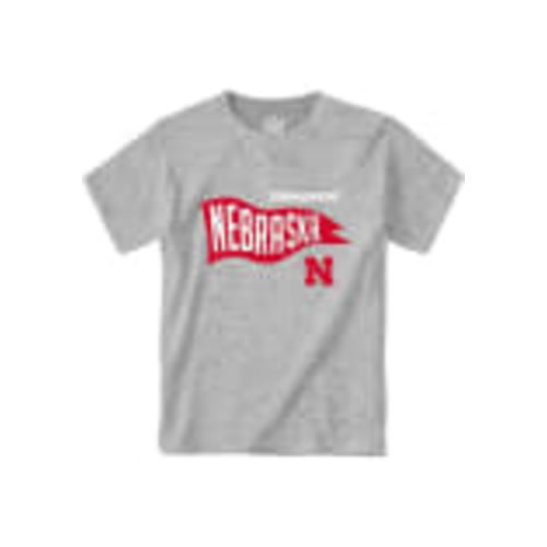 Little King Nebraska Cornhuskers Infant Knobby Retro Short Sleeve T-Shirt GREY HEATHER - 68929465