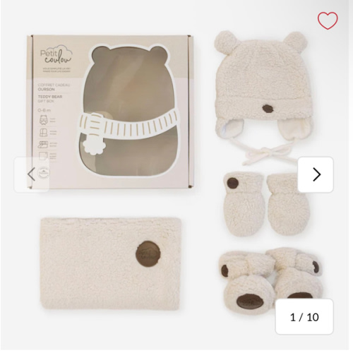 Sherpa Teddy Bear Gift Set For Baby (4 accessories) – CLÉMENT