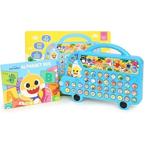 Pinkfong Baby Shark ABC Alphabet Bus Sound Pad | Baby Shark Toys, Baby Shark Books | Learning & Education Toys | Interactive Baby Toys for Toddlers 1-3 | Gifts for Boys & Girls