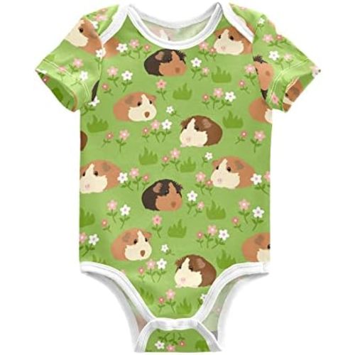 vvfelixl Baby Girls' Bodysuits Llama Alpaca Cactus Short Sleeve Cotton Baby Clothes For Girls 0-24 Months Black