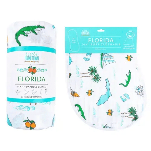 Florida Baby Muslin Swaddle & Burp Cloth – Little Hometown