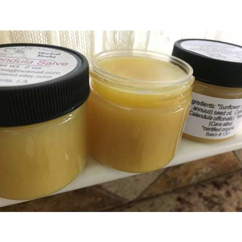 Calendula Salve. Calendula Infused Herbal Balm, Organic Ingredients, All Natural Herbal Salve