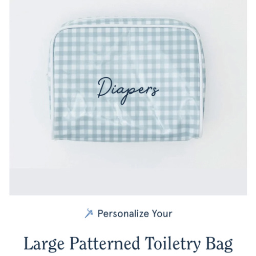 Large Patterned Toiletry Bag