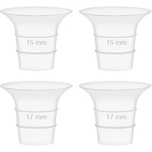 Maymom 15&17mm Flange Insert Compatible with Elvie Single/Double Electric, Elvie Stride 24mm Wearable Cup, Not Original Elvie Stride Replacement Pump Parts