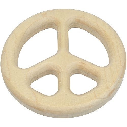 Peace Sign Shaped Maple Teether - Made in USA