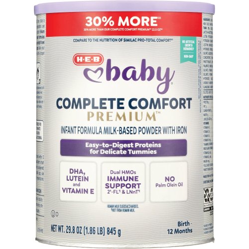 H-E-B Baby Complete Comfort Premium Baby Formula Milk-Based Powder with Iron