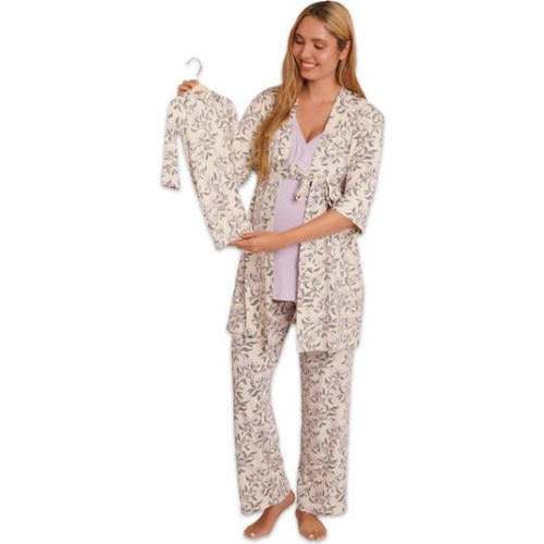 Analise During & After 5-Piece Maternity/Nursing Sleep Set for Mom & Baby, X-Large