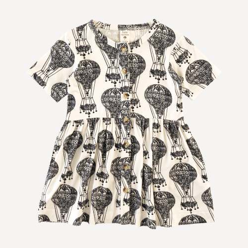short sleeve button dress | hot air balloons | bamboo – kate quinn