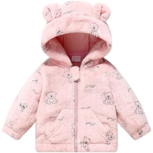 Toddler Fleece Jacket Baby Winter Coat Newborn Girl Hoodie Infant Clothes