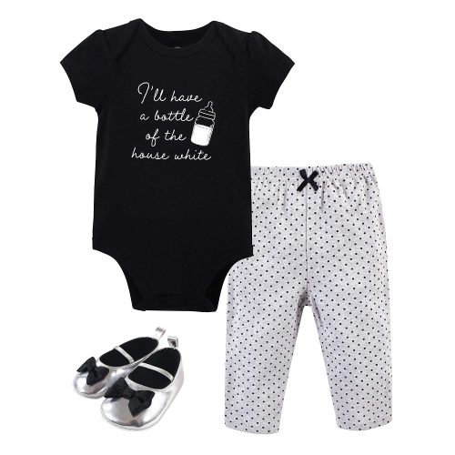 Little Treasure Unisex Baby Cotton Bodysuit, Pant and Shoe Set