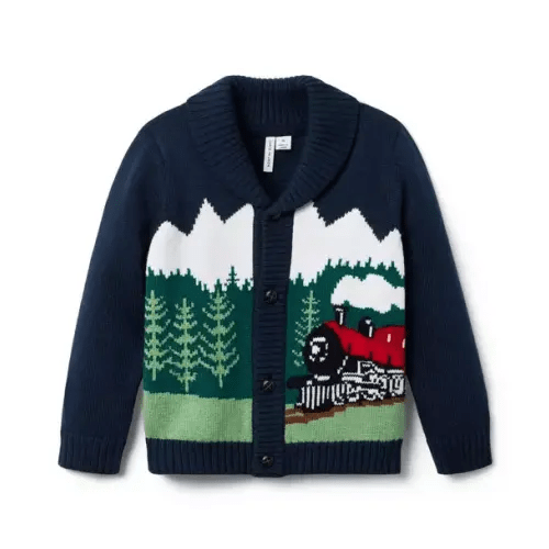 Boy Echo Blue The Train Cardigan by Janie and Jack