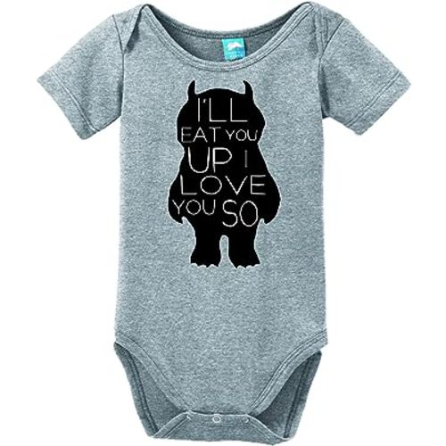 I'll Eat You Up I Love You So Printed Baby Romper
