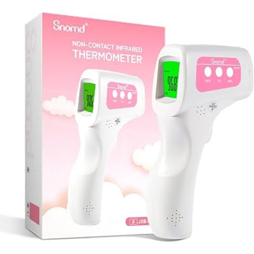 Non-Contact Forehead Thermometer for Adults, Kids & Baby, 3-in-1 Digital Thermometer for Body, Object & Room Temperature, 1-Second Accurate Reading, Fever Alert, Silent Mode