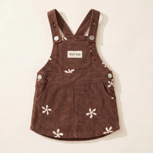 Flower Corduroy Dress