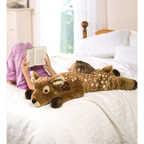 Plow & Hearth Fuzzy Spotted Fawn Plush Body Pillow & Reviews | Wayfair