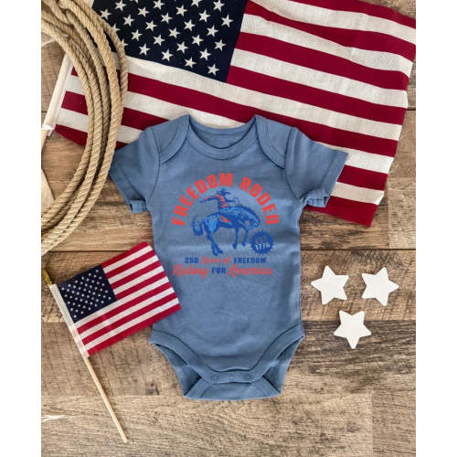Western 4th Of July- 250 years Freedom Rodeo (Infant/Toddler/Youth)(Bl – theFRINGEDpineapple