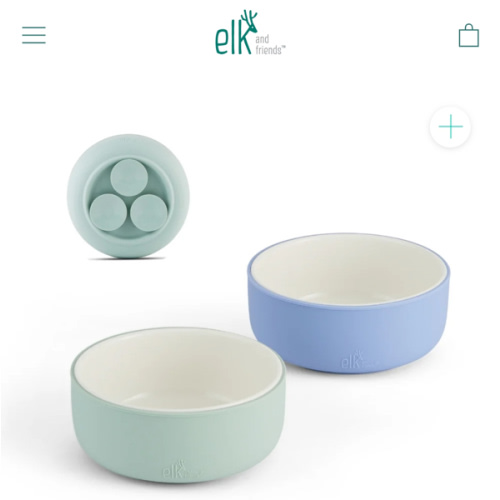 Porcelain Bowl with Silicone Suction Sleeves