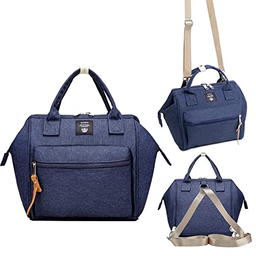 Small Diaper Bag Backpack, Mini Diaper Bag & Crossbody Diaper Tote Bag with Insulated Pocket