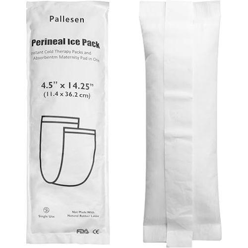 8 Packs Disposable Perineal Ice Packs,Instant Cold Packs,Postpartum Essentials,Absorbent Cotton Pad,First Aid Packs Instant, 8 Packs