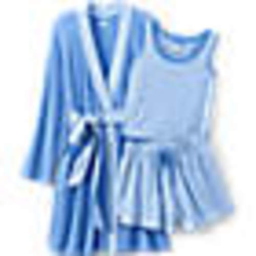 Women's Cooling 3 Piece Pajama Set - Robe Tank and Shorts | Lands' End