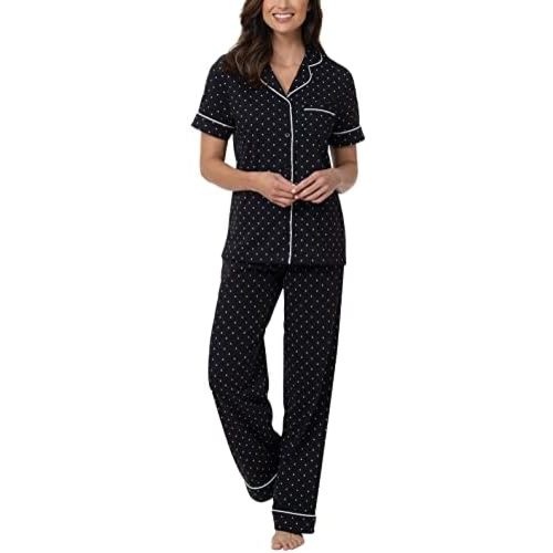 PajamaGram Women’s Pajamas - PJ For Women Set, Short Sleeve, 100% Cotton
