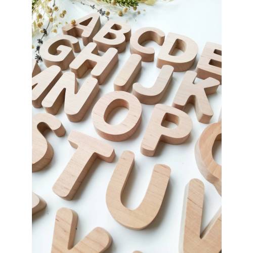 Wooden Magnetic Alphabet Montessori Alphabet  Letter abc  Home Learning Preschool Education  Wholesale  Montessori Toy Fridge Magnets