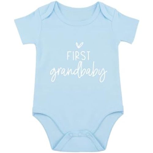 First Grandbaby Bodysuit for Baby Grandparents Baby Announcement Bodysuit Promoted to Grandma Baby Romper