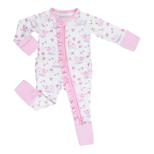 LollyBanks Baby Pajamas for Girls, Viscose from Bamboo Infant Romper