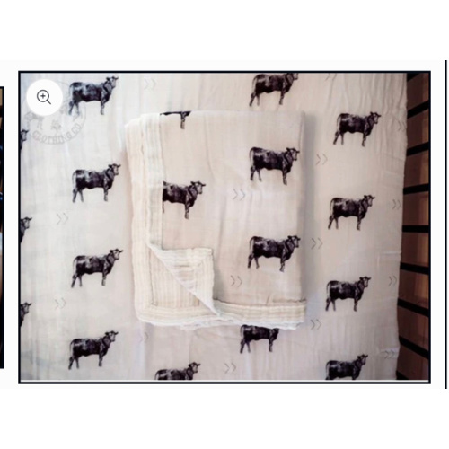 Farmhouse Angus Bamboo Muslin Blanket – Cowkid Clothing Company